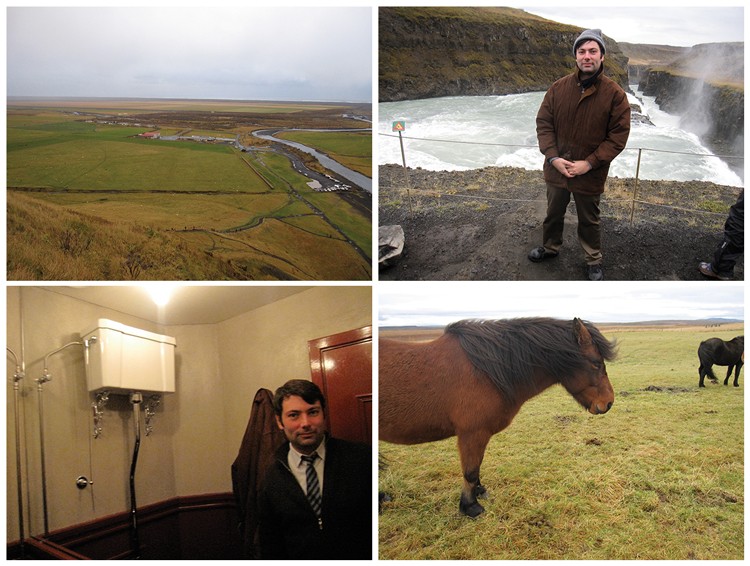 Four pictures of The Accidental Wino, supposedly taken in Iceland.