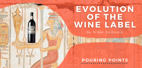 Napa Valley Wine Academy Wine Articles Book cover in orange and white featuring an Egyptian painting, with a close-up image of a wine bottle in the foreground.