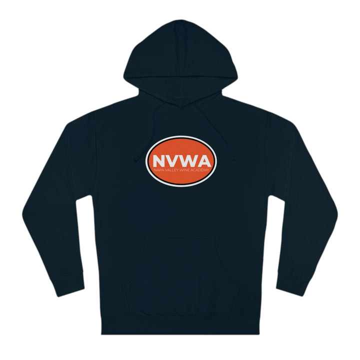 NVWA Emblem Unisex Hooded Sweatshirt with adjustable hood and ribbed cuffs, perfect for casual wear and featuring the NVWA logo on the front.