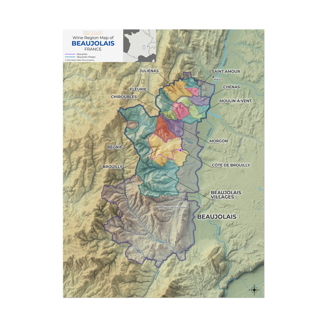 NVWA Beaujolais Rolled Map