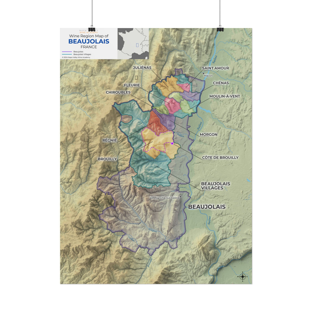 NVWA Beaujolais Rolled Map