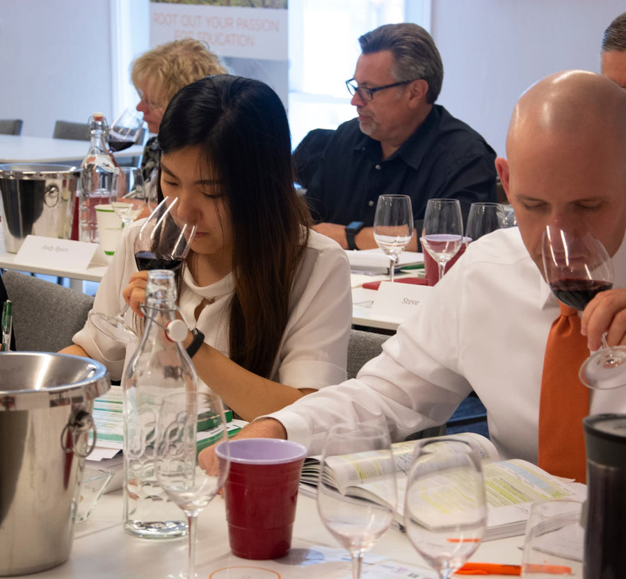 WSET Level 4 Diploma students tasting wine at Napa Valley Wine Academy