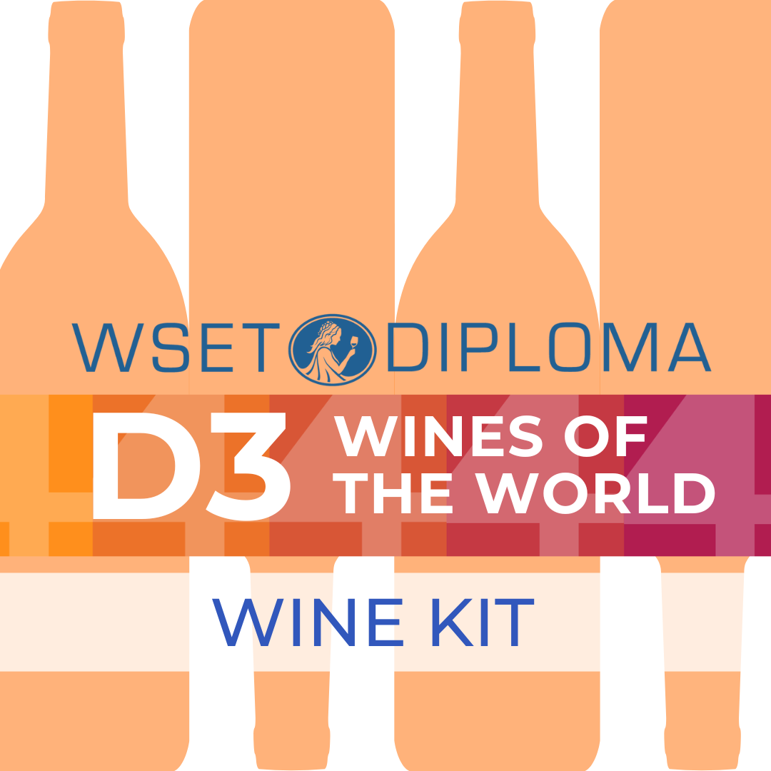 Group of wine bottles with a woman holding a glass, representing the WSET Level 4 Diploma - D3 Wines of the World - Wine Kit.