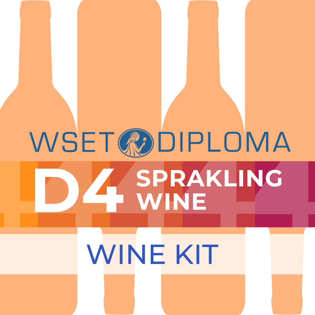 Group of wine bottles with a woman holding a glass, related to WSET Level 4 Diploma - D4 Sparkling Wines.