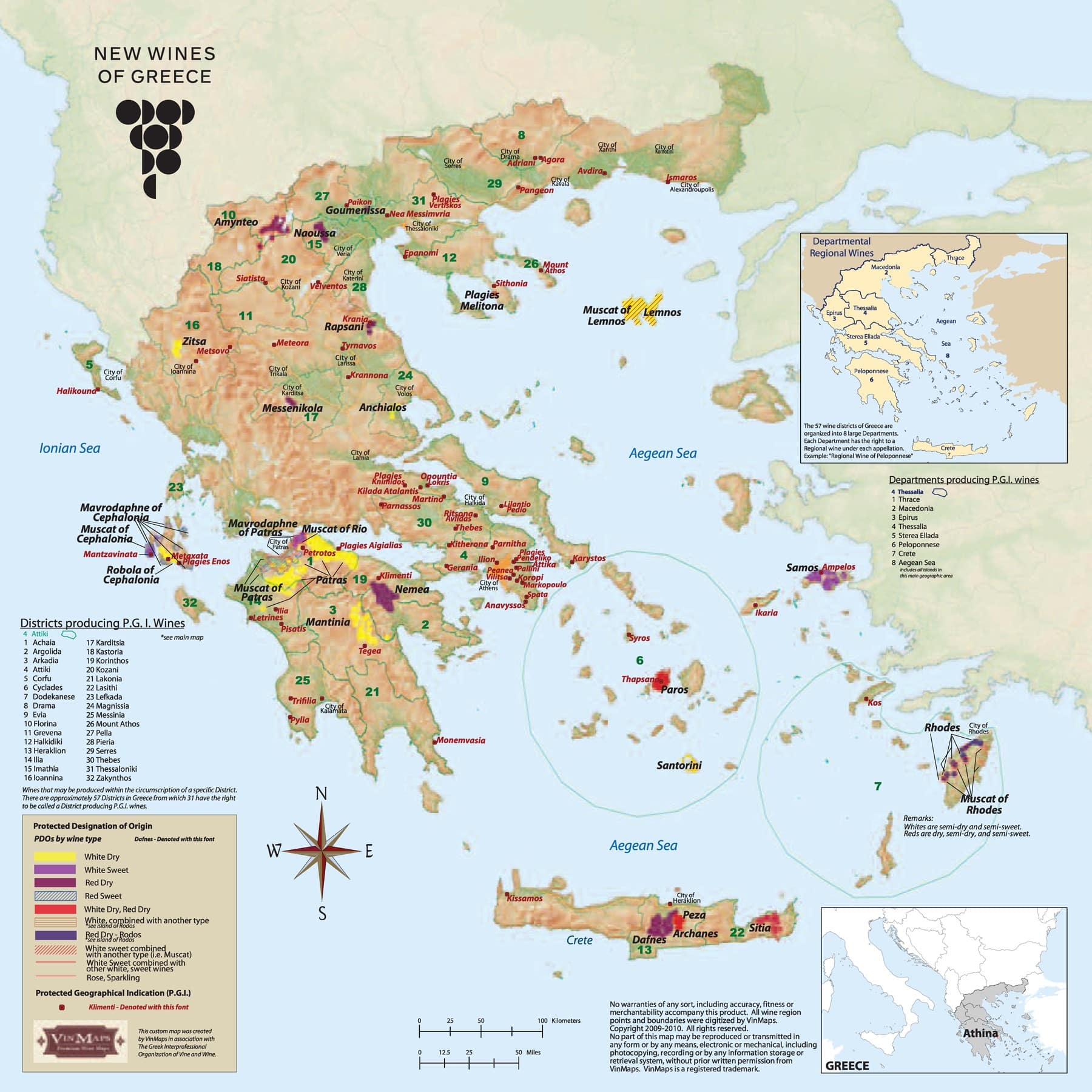 Map New Wines of Greece