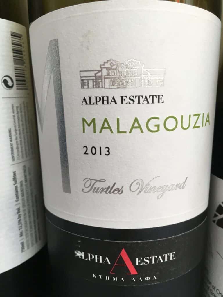 Alpha Estate 2013 Malagouzia, Turtles Vineyard, Amyndeon, Greece