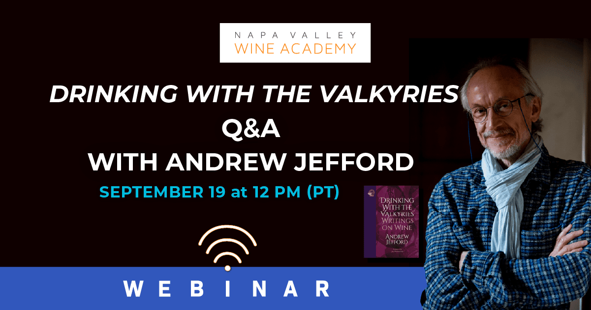 Andrew Jefford Drinking with the Valkyries Webinar Hero