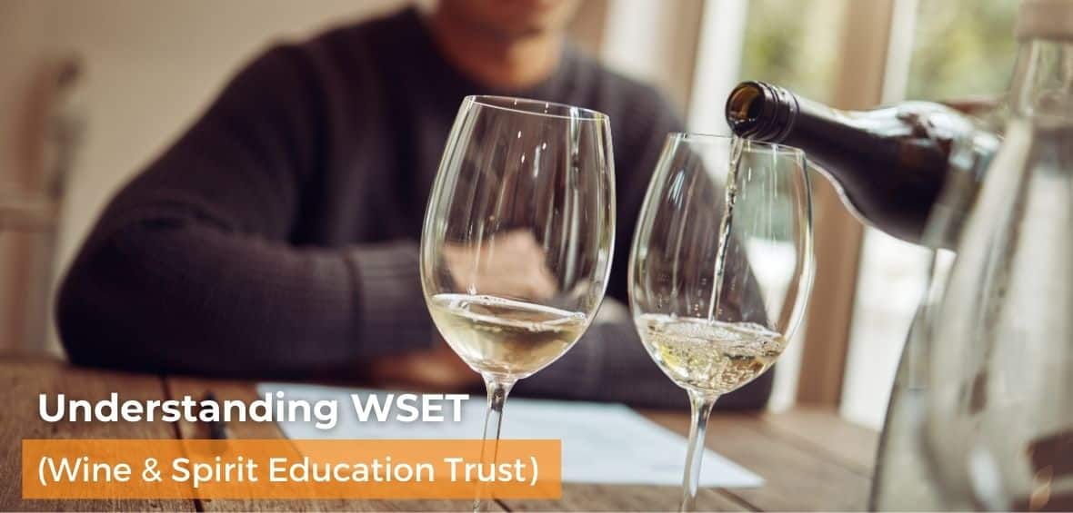 wine being poured into glass while understanding what does wset stand for